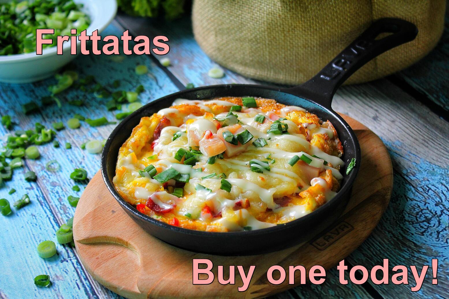 fake advertisement for frittatas